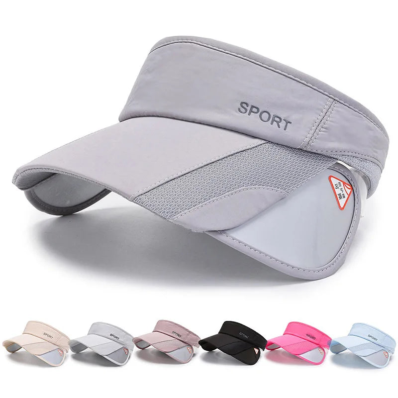Outdoor Sports Sunscreen Empty Top Beach Hats Large Wide Brim UV Protection Breathable Sun Visor Hat