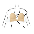 Silicone Breathable Strapless Breast Self Lift Adhesive Bra Plus Size One-Piece Invisible Lifting Woven Backless Design
