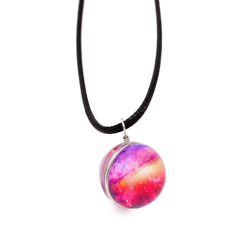 Wholesale Time Gem Jewelry Necklace Glass with PU Leather for Woman More Colors for Choice 20mm 1363629