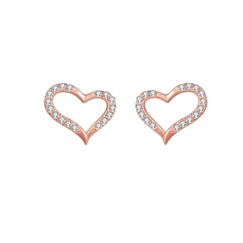 Hot Deals Valentines Earrings Heart Earrings Stud Earrings 925 Sterling Silver Jewelry