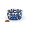European and American Fashion Bohemian National Style Multi-layer Bracelet Crystal Heart Beaded Ladies Hand Jewelry