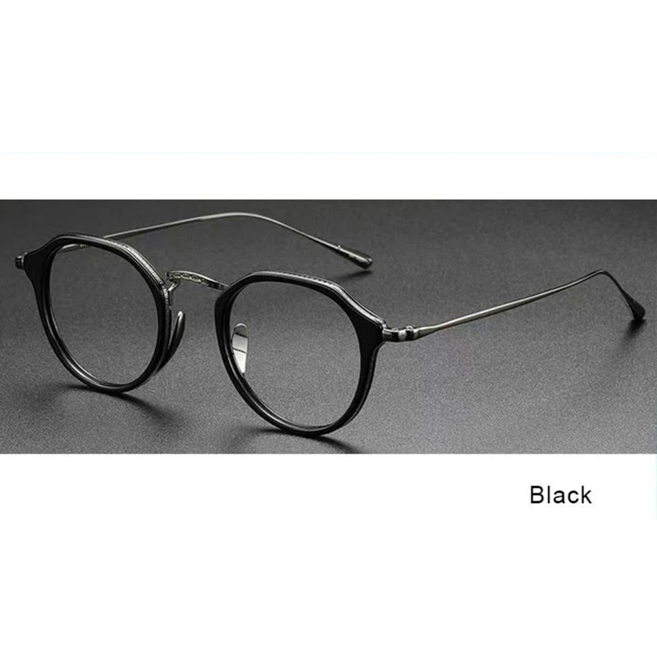 New Trendy Bellestron KMN1113 Unisex Round Optical Frames Titanium Glasses Italy Design