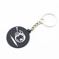 Double-Sided Creative Advertising Logo Keychain Soft PVC and Rubber Three-Dimensional Alloy Buckle Cartoony Glue Pendant