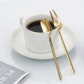 Mini Spoon Demitasse Scoop Hanging Cup Design Metal Spoon Forks for Coffee Ice Cream Honey Tea