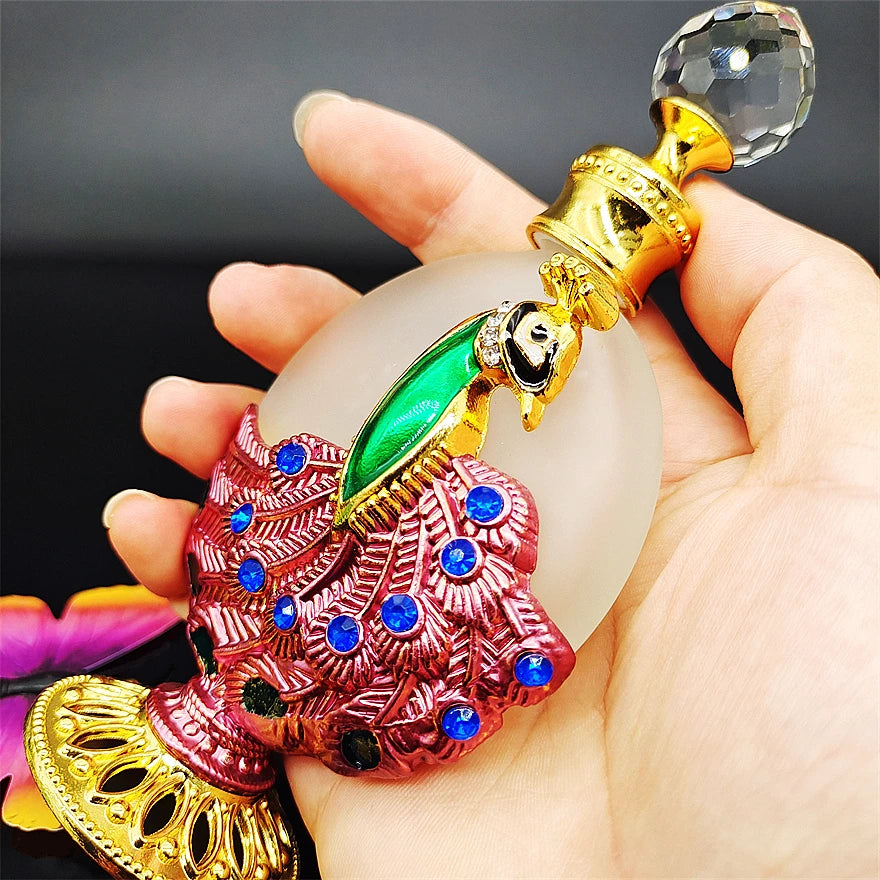 Factory Wholesale 25ml Middle East Perfume Bottle Peacock Style Arabian Dubai Style Fragrance Bottle Empty Bottle