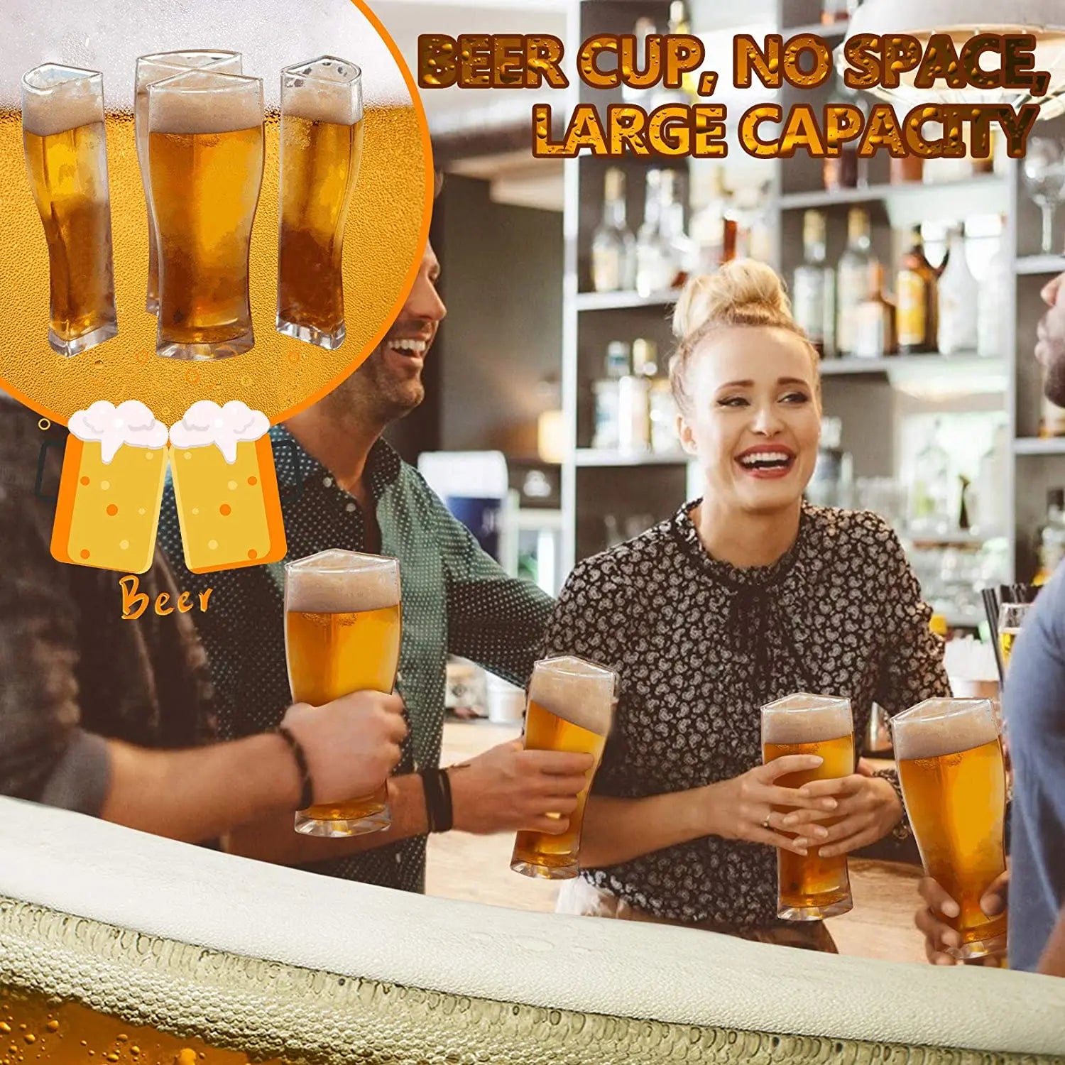 Epsilon Super Schooner party beer divider creative  4 in 1 beer glasses stein beer cup