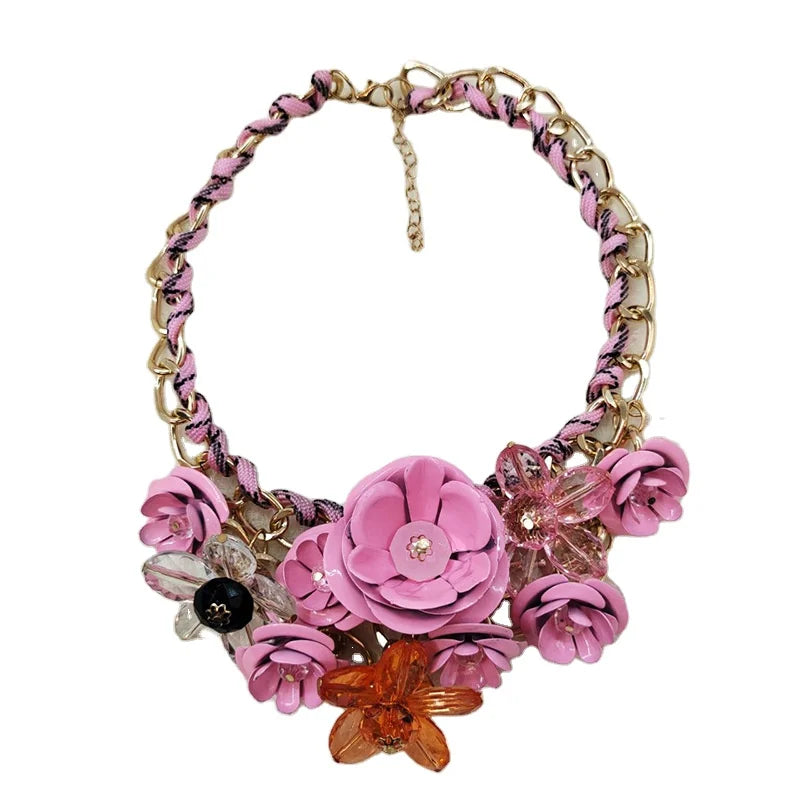 Vintage Boho Jewelry Necklace Religious Zodiac Floral Design Zinc Alloy with Link Chain for Anniversary Occasions