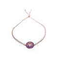 Corundum and Cz Women BraceletAdjustable Silver 925 Bracelet for Woman