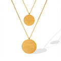 Hot Selling Fashionable Double Round Brand Sunflower Pendant Stainless Steel