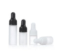 In Stock 1ml 2ml 3ml 5ml White Frosted clear Glass Dropper Bottle for Cosmetics