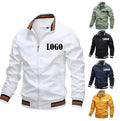 RNSHANGER Custom Logo Outdoors Men's Jackets Casual Streetwear Cardigan Zipper Mens Jackets and Coats Autumn Men's Bomber Jacket