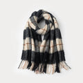 British Style Retro Check Scarf High Fashion Winter Warm Neck Wrap for Women and Men Summer Shawl Made of Polyester