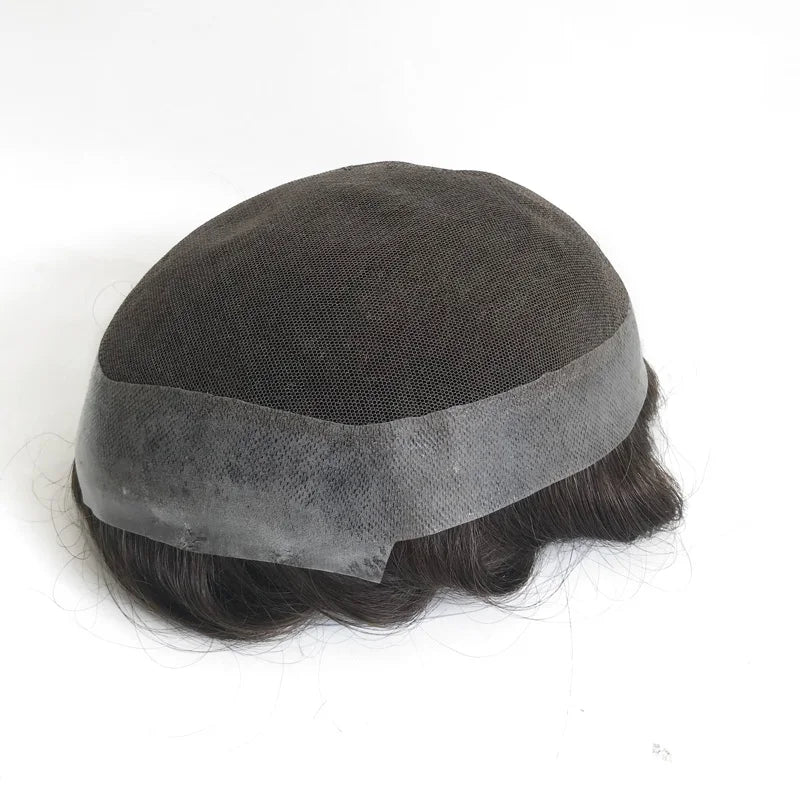 Australian Base Fine Swiss Lace PU Thin Skin Men Human Hair Hairpiece Toupee With Competitive Factory Price