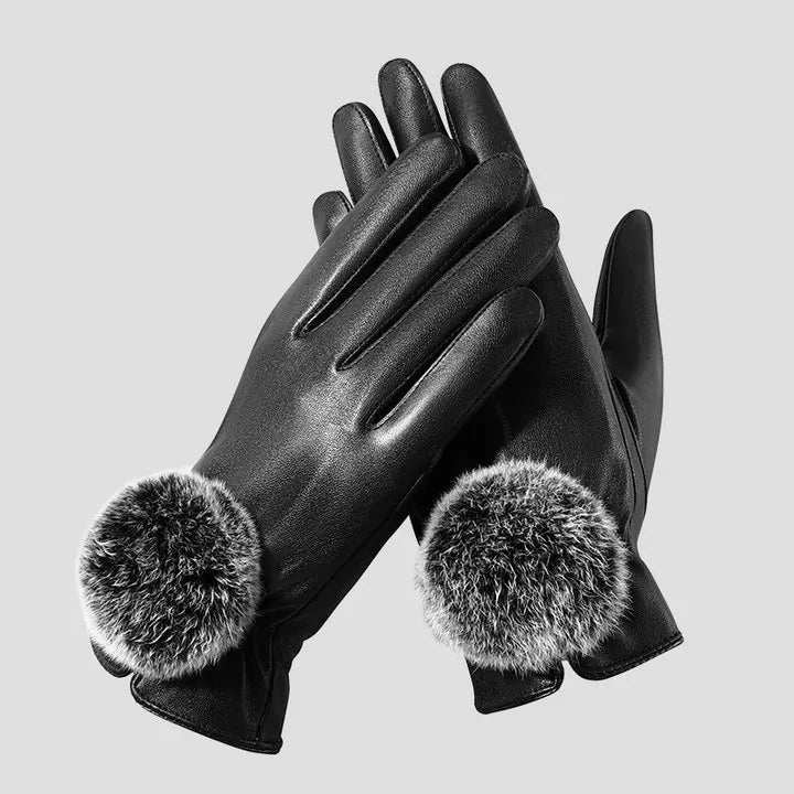 Premium Quality PU Leather Warm Fashion Design for Women Winter Outdoor Driving Gloves MegaBDM