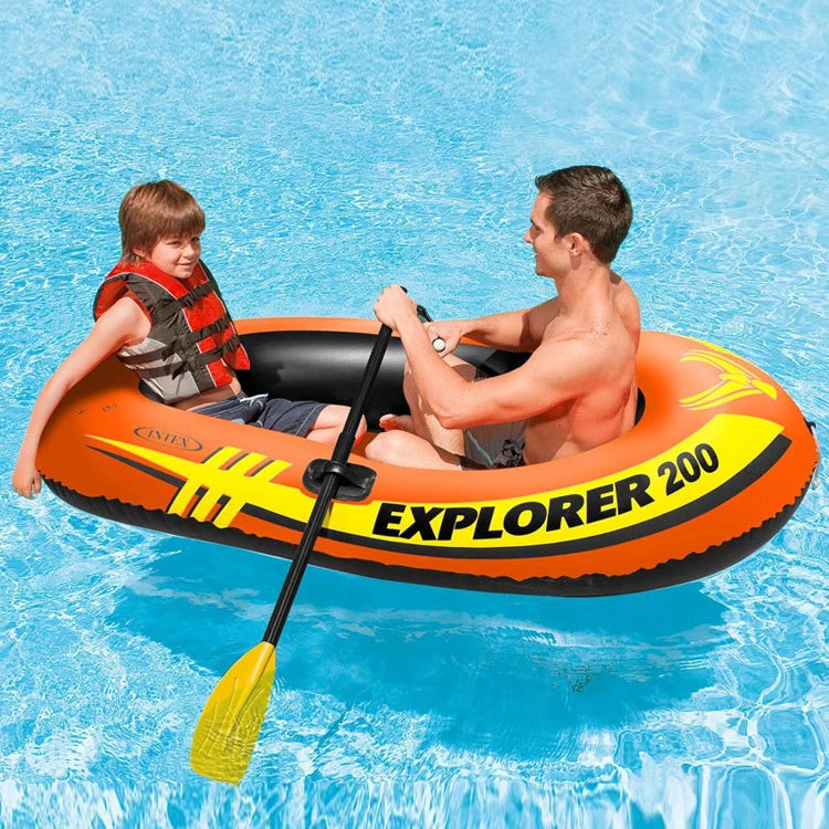 Inflatable Fishing 2 Person Boat Group Inflatable Boat Kayak PVC Rowing Outdoor Rafting Boat