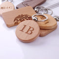 Wholesale Sublimation Wood Keychain Blank Wooden Keychain for Engraving Custom logo