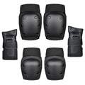 Papaison 6-Piece Soft Advanced Protection Bike Skate Roller Scooter Riding Knee Pads Wrist Guards Elbow Pads Set PP Shell EVA