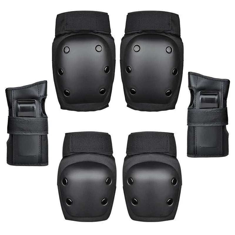Papaison 6-Piece Soft Advanced Protection Bike Skate Roller Scooter Riding Knee Pads Wrist Guards Elbow Pads Set PP Shell EVA