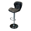 Modern Adjustable Bar Stool with Faux Leather Backrest and Seats 360Â° Rotation Tube Foot for Kitchen Living Room