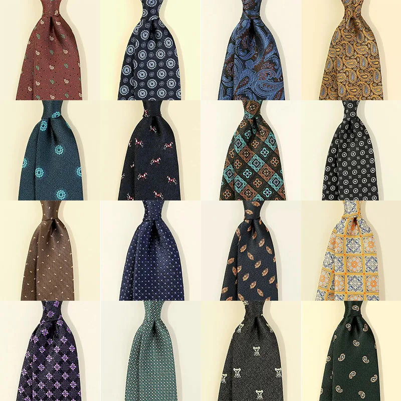 MADE in CHINA High-end Quality Men's Tie Cravat Jacquard Luxury Small Floral Pattern Wedding Necktie