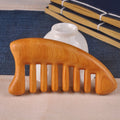 Cedar Wooden Comb Retro Style Carved Lotus Comb Mini Portable Hair Comb