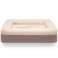 Waterproof Dog Bed Washable Orthopedic Memory Foam Fiber Imitation Linen Removable Cover Luxury Sofa Pet Bed