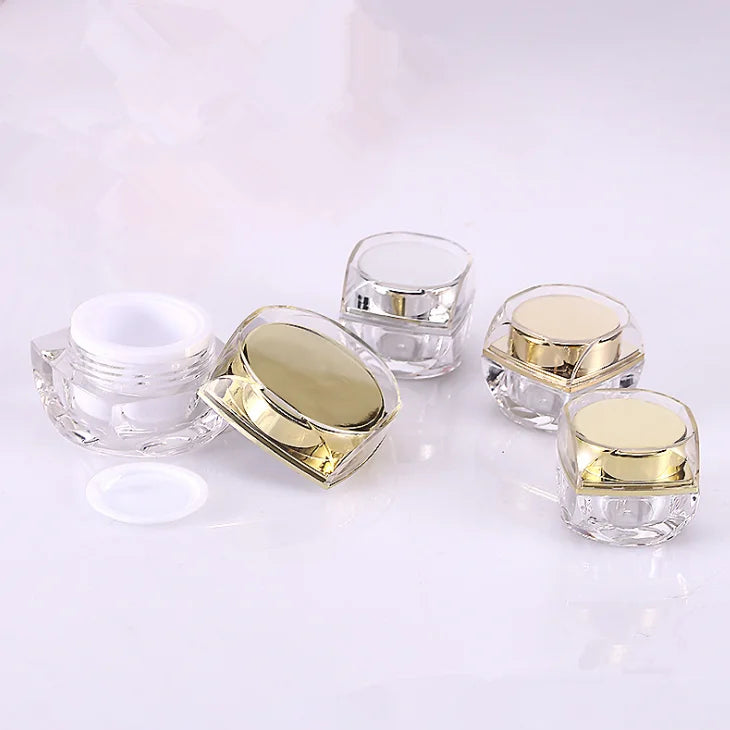 5g 10g High Grade Plastic square Shape Cosmetics Eye Facial Cream Empty Acrylic Jar