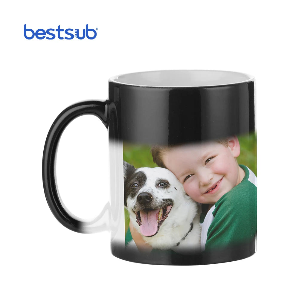 Wholesale Custom Sublimation Blanks 11oz Orange Ceramic Changing Color Coffee Mugs