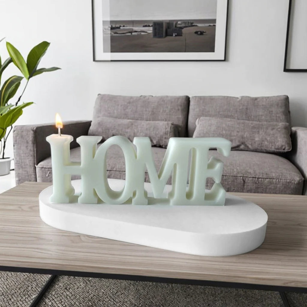 HOME Letters Candle Silicone Moulds Homemade Letters HOME Gypsum Ornaments Grinding Tool DIY Letters Drop Glue Handmade Moulds