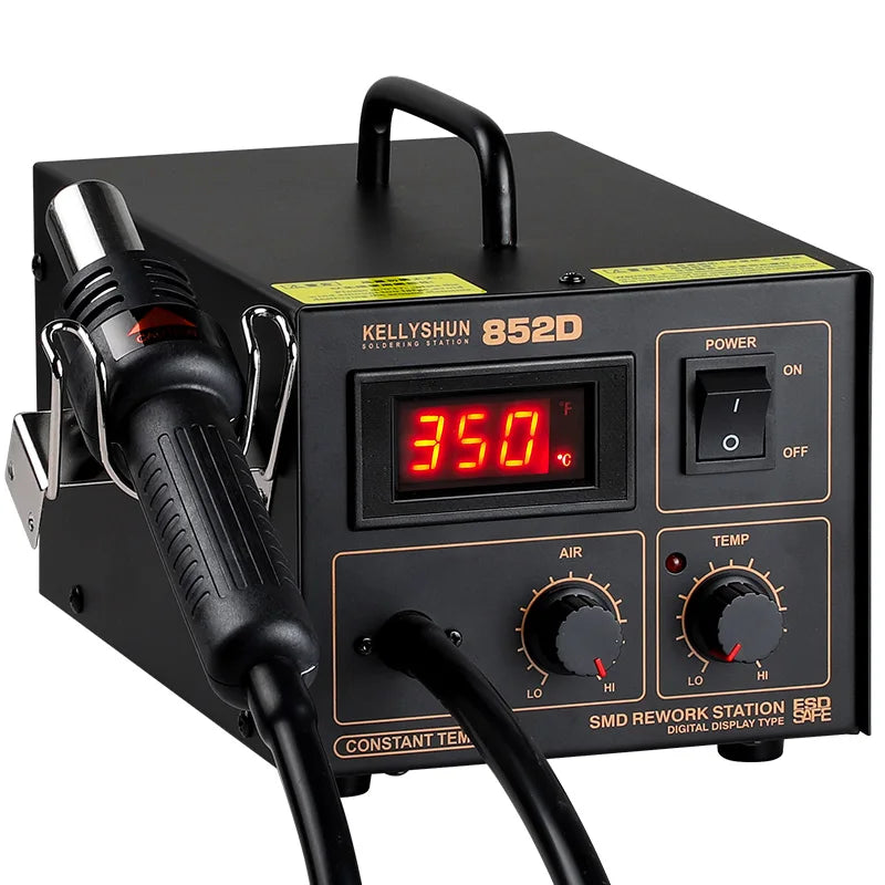 Kellyshun 852D Hot Air Soldering Station Temperature Adjustable Digital Display Bga Desoldering Rework Station