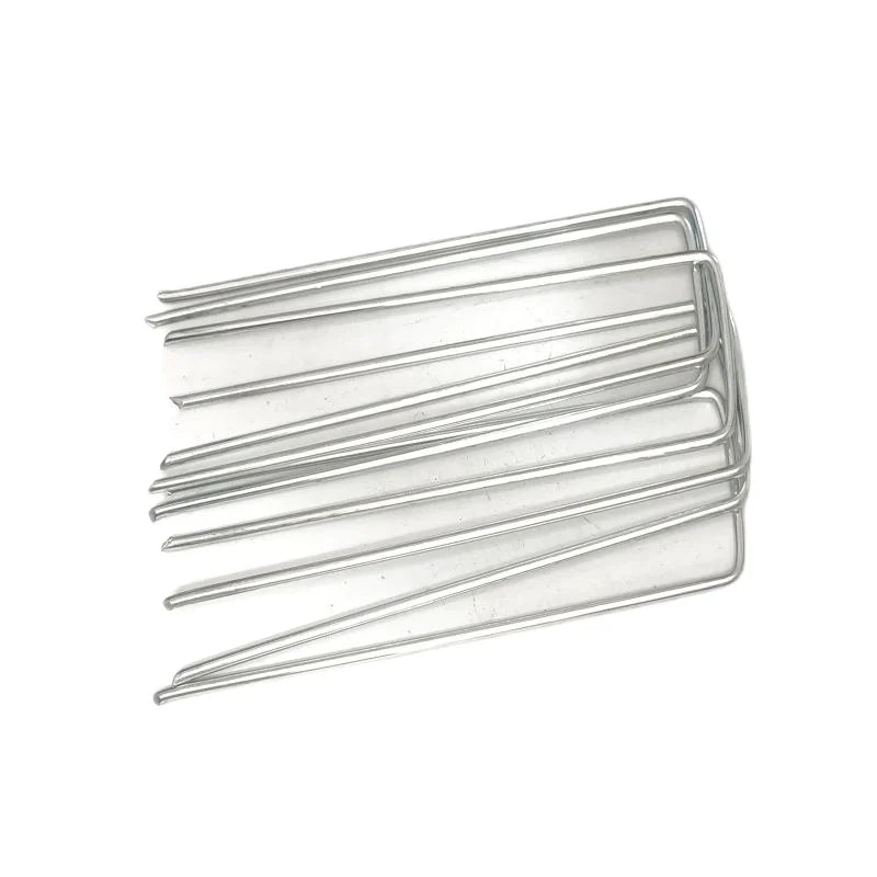 6" Garden Stakes Pins Landscape Staples 11Ga Tent Stakes  Galvanized Steel Metal Yard Stakes Ground Lawn Staples