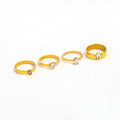 Joolim Jewelry Wholesale 18K Gold Plated Oval Rectangle Heart Zirconia Stainless Steel Ring for Women Fashion Jewelry