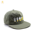 Custom Sporty Street Style Nylon Poplin Unstructured 5 Panel Snapback Cap with Leopard Fruit Patterns Breathable