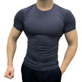 Men's Compression Short Sleeve Rash Guard Athletic Baselayer Undershirt Sports Workout T-Shirt for Spring