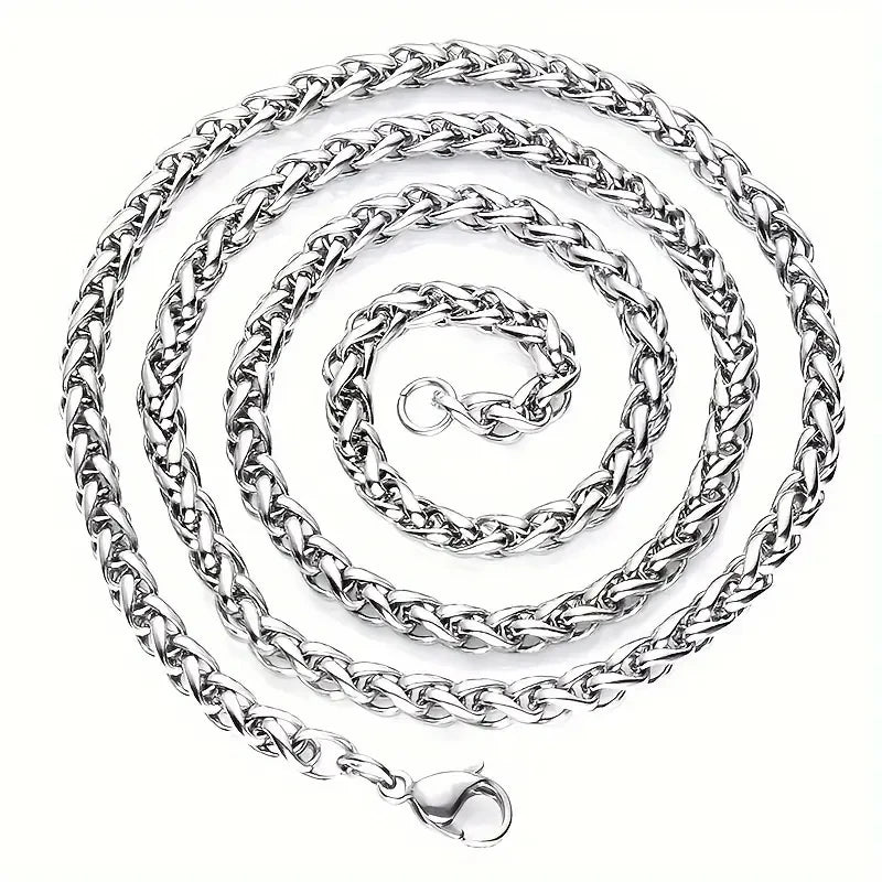 Mens Necklace 316L Stainless Steel Chain Hypoallergenic Waterproof Tarnish Free Jewelry 18K Gold Plated PVD Keel Chain Necklace