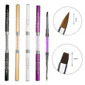 Double-Sided Crystal Acrylic Handle Irregular Nylon Hair Nail Art Brushes Set Flower Gel Brush Set Manicure Tools for Nail