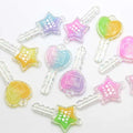 New Fashion Resin Lucky Star Pretty Gir Key Charm for Key Chains Pendant Gifts Wholesale