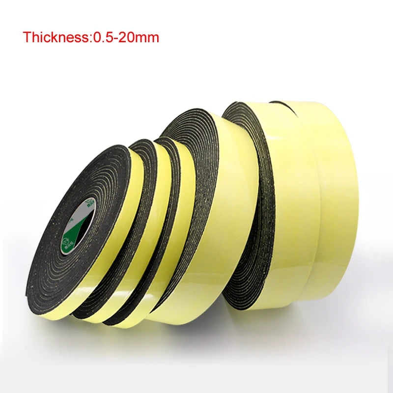Custom Size Black EVA Foam Tape Single-Sided Anti-Shock and Anti-Collision Sealing Strip for Gift Industrial Use