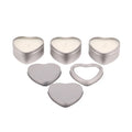 Wedding Packaging Stock Scrub Container Candle PVC Window Candy Decorative Black Sliver Heart Shaped Tea Tin Mint