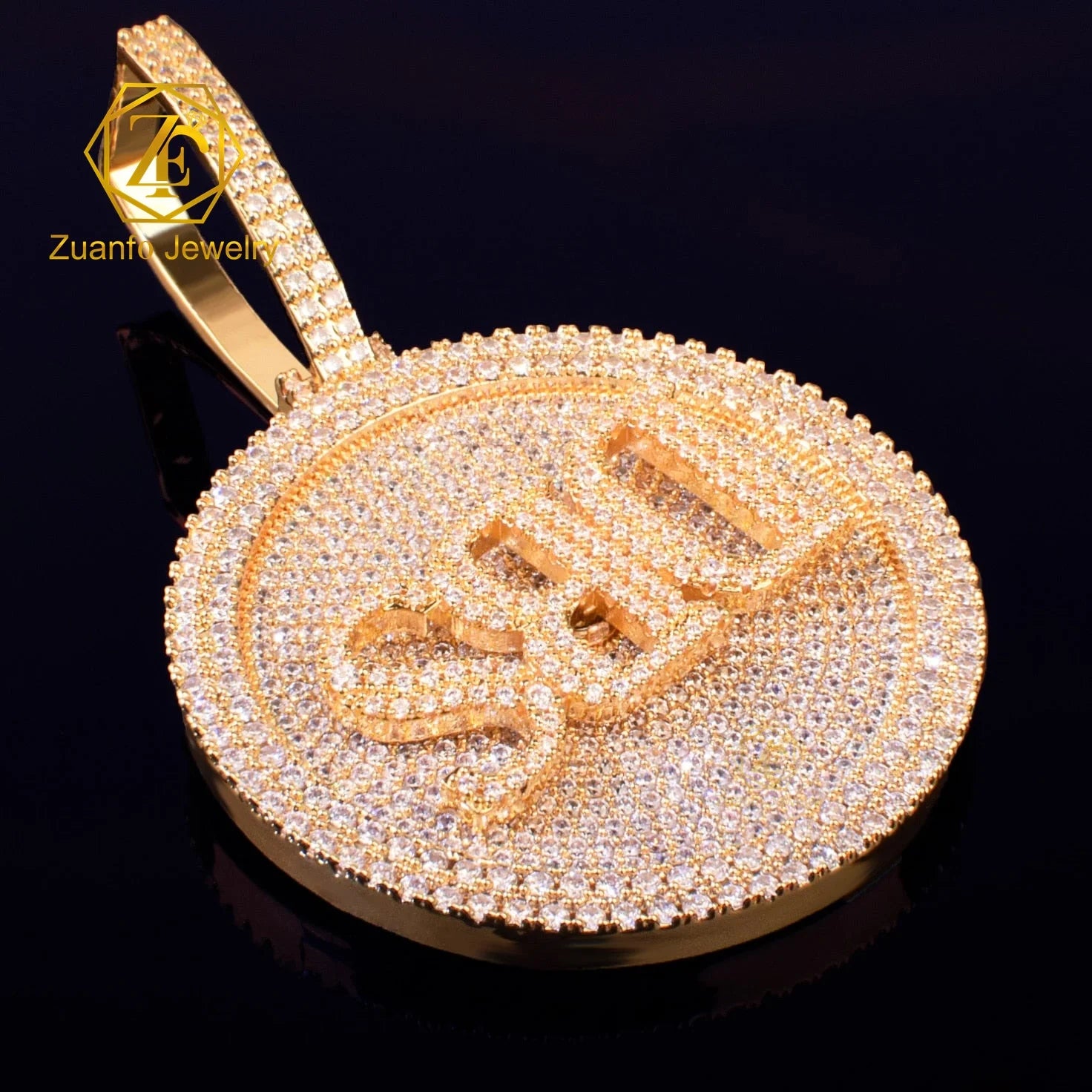 2025 Luxury 925 Sterling Silver VVS Moissanite Charm Pendant Fully Iced Fine Jewelry HipHop Style Letter Children's Parties