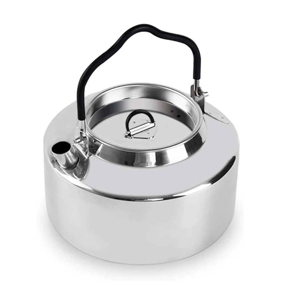 Portable Outdoor Hiking for Boiling Water Customized Logo Water Coffee Tea Pot Camping Pot 1.2L Stainless Steel Camping Kettle