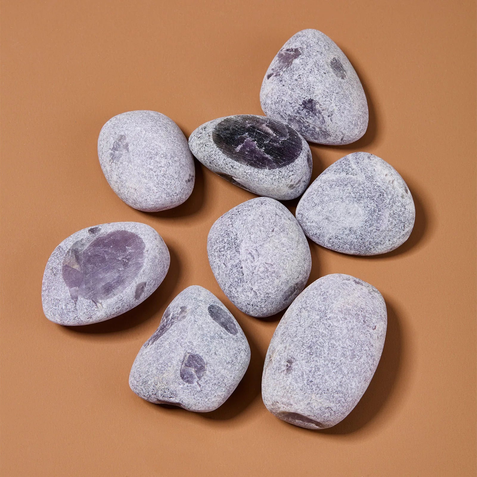 Cross-cut Polished Raw Ore Ema Eggs Large-grain Natural Decoration Stone Natural Amethyst Seer Bare Stone
