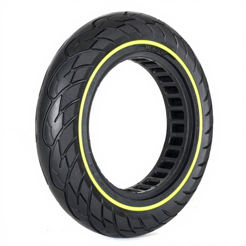 Nedong New Model 10x2.125  Fluorescent Green Color Honeycomb Solid Tires Light and Elastic Airless Tire for Xiaomi/Zero 11etc