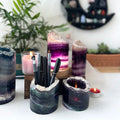 Wholesale Natural Fluorite Raw Crystal Lamp Shade Hand Carved Ambient Lighting Pendant for Home Decor Healing Stones Ambient