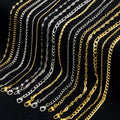 New Arrival Waterproof Stainless Steel Necklace Jewelry Thick Chain Rope Link Bead Snake Paperclip Cuban Chain Choker Necklace