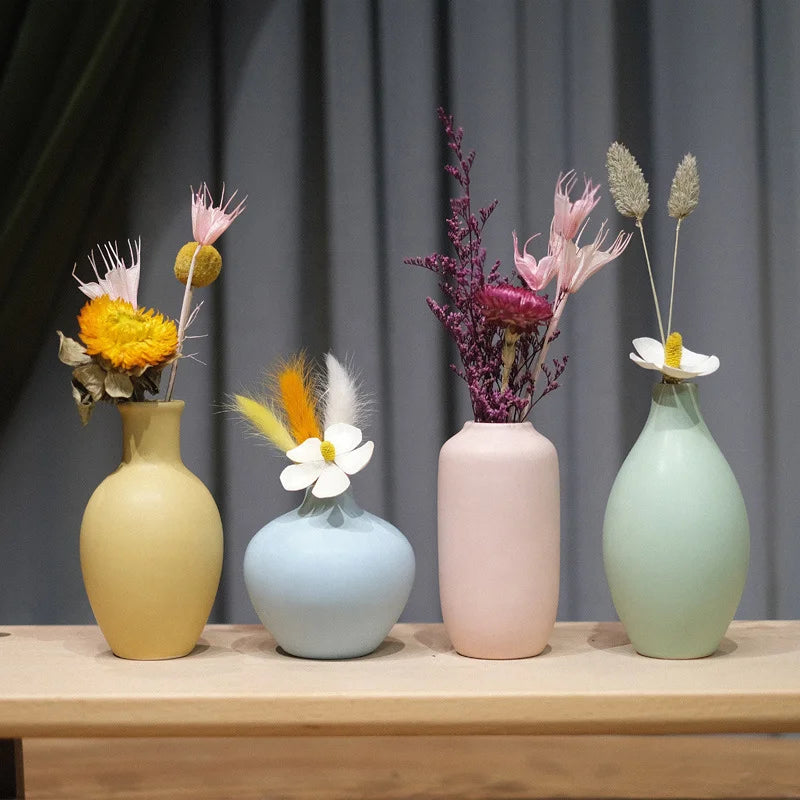 Ceramic Vase Simple Household Living Room Vase Decoration Desktop Office Decoration Creative Simple Vase Wholesale