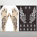 Five & Ten GMPC/Sedex/ISO/EUDR Beauty DIY Reusable Henna Tattoo Painting Stencil Flower Body Art Tattoo Stickers Templates