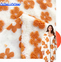 2026 Popular Design Customized Color Flower Jacquard Lamb Sherpa Jacquard Fleece Fabric for Garment