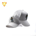 Wholesale Leopard Sporty 6 Panel Oxford Dobby Dot Hand Embroidery Cotton Print Baseball Mesh Adjustable Trucker Caps