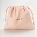 Custom Logo Printed High End Drawstring Velvet Shoe Bag Soft Velvet Shoe Dust Bag